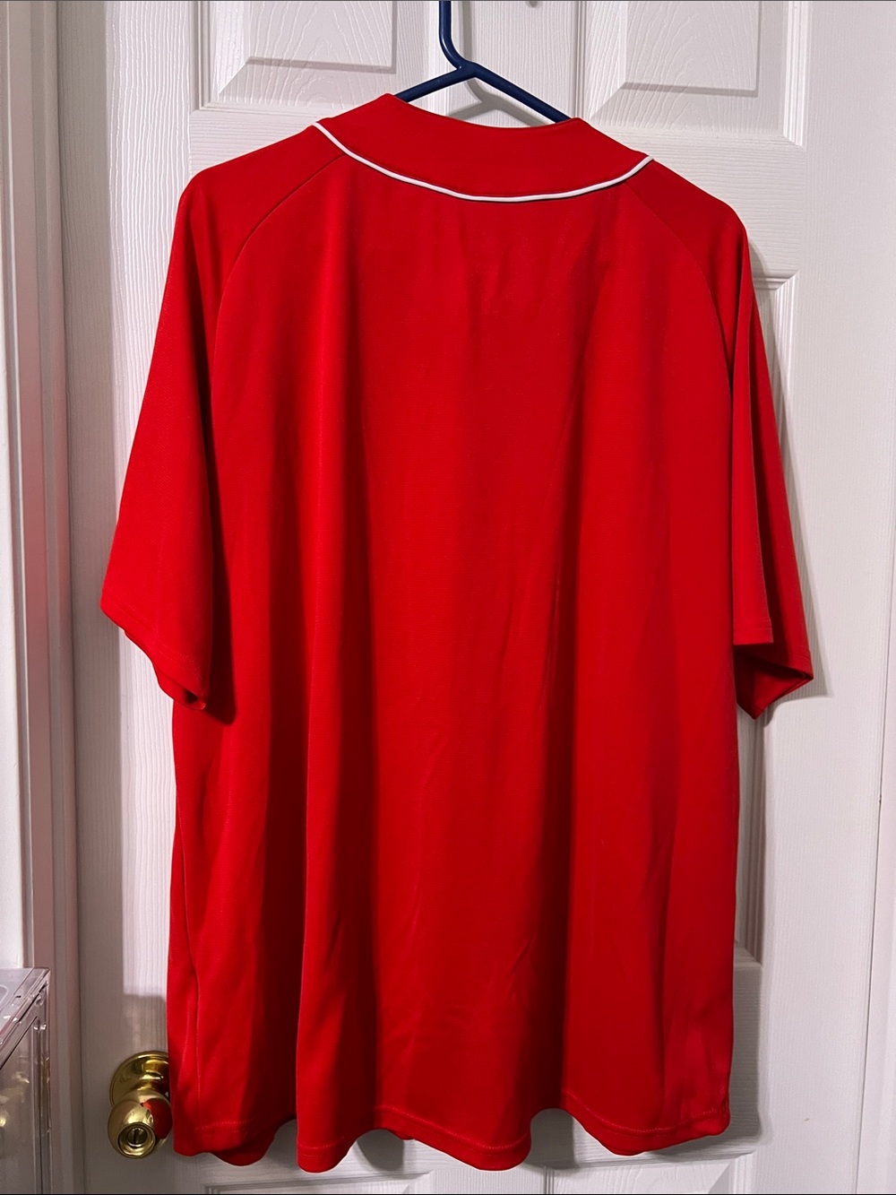 Majestic Red and Navy Los Angeles Angels Baseball Jersey - Picture 5 of 5